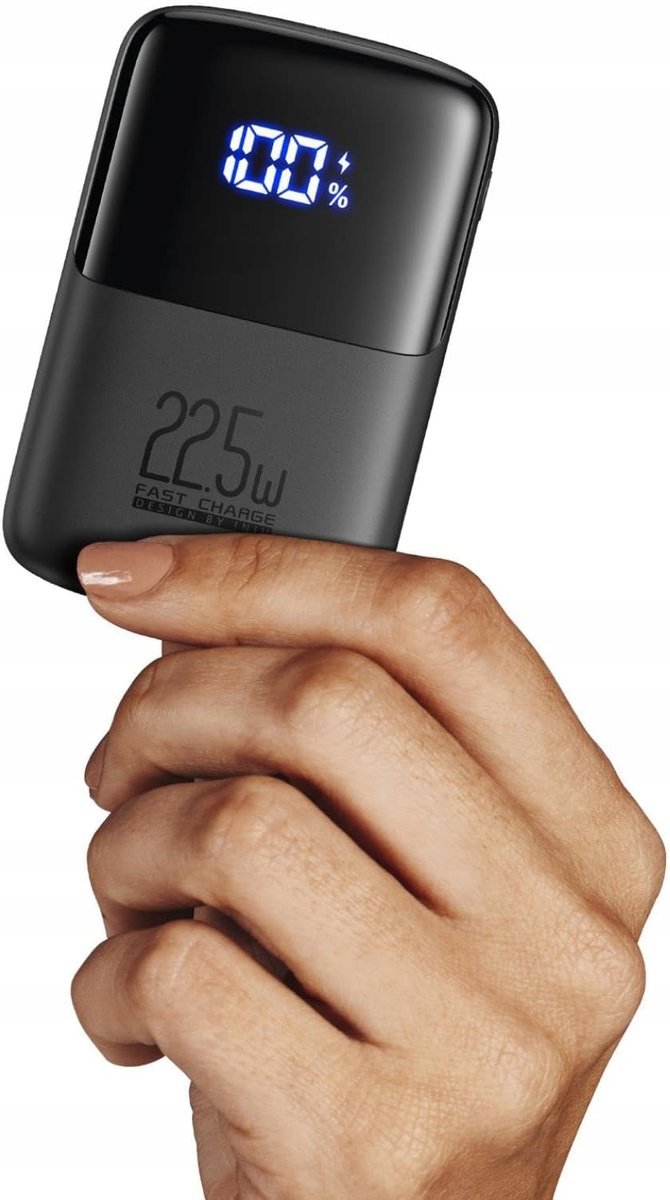 POWER BANK 10000mAh PRZENOŚNE ŁADOWANIE MINI POWER BANK CZARNY