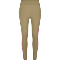 Legginsy - Urban Classics Legginsy damskie kolor bloku, Kaki/Jasnofioletowy, XL - miniaturka - grafika 1