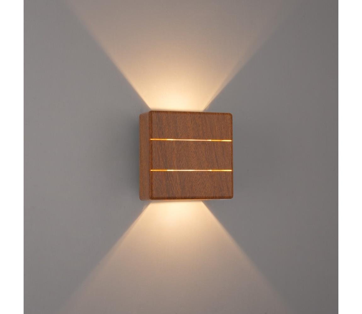 Immax 08523L - Zewnętrzny kinkiet LED LUXLINE 6W/230V 3000K IP54 orzech