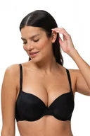 Biustonosze - Triumph Lovely Micro WHUM czarny biustonosz push-up - miniaturka - grafika 1