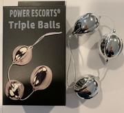 Kulki analne - Power Escorts Power Escorts Triple Balls Silver - Kulki analne, srebrne - miniaturka - grafika 1