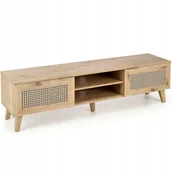 Szafki RTV - Szafka Rtv Borneo Dąb Artisan/Czarny Styl Skandynawski Salon - miniaturka - grafika 1