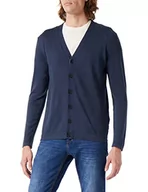 Swetry męskie - Replay Męski kardigan z zapięciem na guziki, niebieski (Blue 085), XXXL, 085 niebieski, 3XL - miniaturka - grafika 1