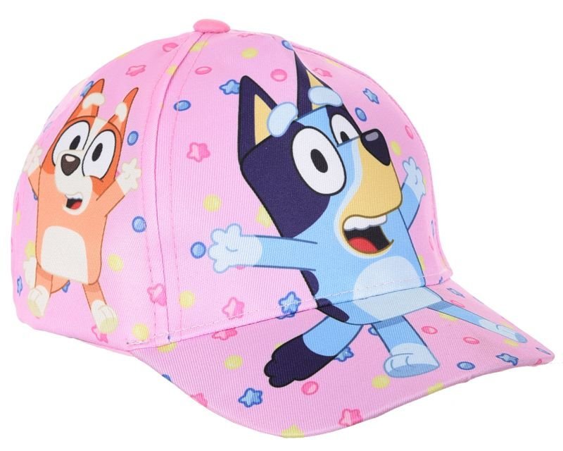 Czapka z daszkiem, dla dziewczynki, Bluey, poliester, różowa, rozmiar 52 cm