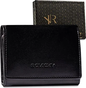 Rovicky Portfel skórzany Rovicky R-RD-33-GCL Blac czarny - Portfele - miniaturka - grafika 1