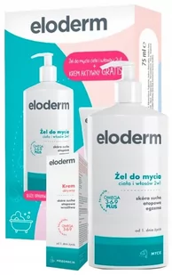 POLPHARMA Eloderm żel do mycia ciała i włosów 2w1 400 ml + krem aktywny od 1 dnia życia 75 ml GRATIS ! - Kosmetyki kąpielowe dla dzieci - miniaturka - grafika 1