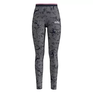 Legginsy - ODLO damskie legginsy sportowe Bl Active Warm Originals Tights szary Grey Melange - Aop Fw19 X-S 154211 - grafika 1