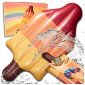 Materace dmuchane i koła do pływania - MATERAC DMUCHANY DO PŁYWANIA PLAŻA NA BASEN LÓD NA PATYKU DUŻY XXL - miniaturka - grafika 1