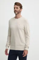 Swetry męskie - Calvin Klein sweter męski kolor beżowy lekki K10K113410 - miniaturka - grafika 1