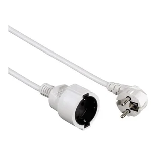 Hama Profi Przedłużacz kabla zasilającego CEE 7-7 (SCHUKO) (F) do CEE 7-7 (SCHUKO) (M) 5 m formowany biały - Kable - miniaturka - grafika 1