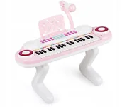 Instrumenty muzyczne dla dzieci - Keyboard dla dzieci z mikrofonem różowy - miniaturka - grafika 1