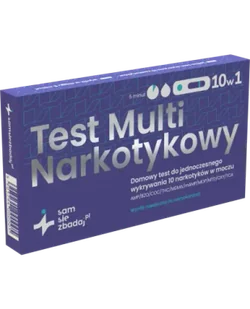 Test Multi Narkotykowy, Samsiezbadaj, 10 w 1, 1 sztuka - Testy ciążowe i diagnostyczne - miniaturka - grafika 1