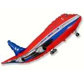 Balony i akcesoria - Flexmetal Balon foliowy 24" Samolot  czerwony 901661R - miniaturka - grafika 1