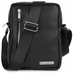 Męska torba skórzana przez ramię czarna Beltimore premium raportówka skóra - Torby męskie Męska torba skórzana przez ramię czarna Beltimore premium raportówka skóra - Torby męskie - miniaturka - grafika 1