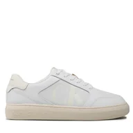 Sneakersy męskie - Sneakersy Calvin Klein Jeans Casual Cupsole Lth-Pu Mono YM0YM00573 Biały - miniaturka - grafika 1