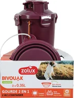 Sprzęt podróżny i transportery dla psów - ZOLUX Bidon 2w1 dla psa BIVOUAK 2x350 ml - czerwony - miniaturka - grafika 1