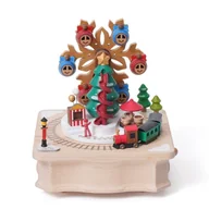 Karuzele dla niemowląt - Wooderful life - Drewniana pozytywka z ruchomymi elementami Świąteczna kraina - miniaturka - grafika 1