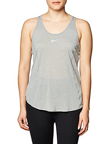 Nike W NK 10K TANK top, damski top, szary (particle grey/htr/(reflective silv), M