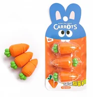 Gumki biurowe - GUMKI do ścierania MARCHEWKI gumka 3szt marchewka - miniaturka - grafika 1