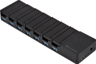 SilverStone SST-UC03B-PRO - stacja ładująca USB, 7 portów - 36 watów - Kable USB - miniaturka - grafika 1