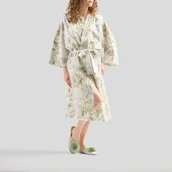 Szlafroki damskie - Szlafrok Z Bawełny Flornett z motywem kwiatowym - Home&You - miniaturka - grafika 1