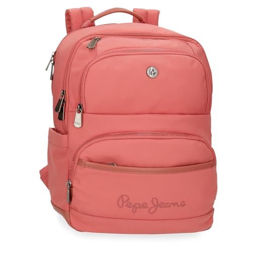 Pepe Jeans Corin 15,6-calowy plecak na laptopa różowy 29 x 40 x 14 cm poliester i PU 18,48 l by Joumma Bags, różowy, jeden rozmiar, plecak na laptopa, Różowy, Taglia unica, plecak na laptopa