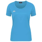 Koszulki i topy damskie - Kappa Kappa Damski T-shirt Fania Techniczny, niebieski, 8Y 304TP50_923_8Y - miniaturka - grafika 1