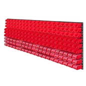 Pozostałe wyposażenie warsztatu - Tablica warsztatowa Lokke 180 elementów 232 x 78 cm, czerwona - miniaturka - grafika 1