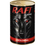 Mokra karma dla psów - Rafi Classic Dog Karma z wołowiną 1240g - miniaturka - grafika 1