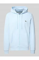 Bluzy męskie - Bluza rozpinana o kroju regular fit z mieszanki bawełny - Lacoste - miniaturka - grafika 1