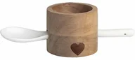 Dekoracja stołu - Rader Kieliszek do jajka + łyżeczka Heart - miniaturka - grafika 1