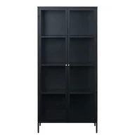 Witryny - Czarna witryna Unique Furniture Carmel, wys. 190 cm - miniaturka - grafika 1