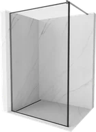 Ścianki i drzwi prysznicowe - Mexen Kioto ścianka prysznicowa Walk-in 100 x 200 cm, czarny wzór 8 mm, gun gray szczotkowany - 800-100-101-66-70 - miniaturka - grafika 1