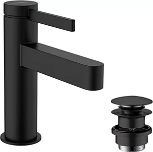 Hansgrohe 76010670 Finoris Jednouchwytowa bateria umywalkowa 100 z kompletem odp$310ywowym Push-Open czarny matowy - Baterie umywalkowe - miniaturka - grafika 1