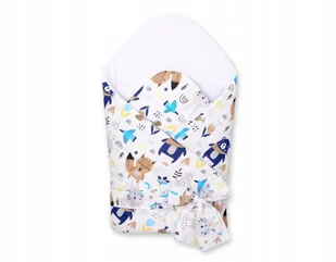 Rożek dla niemowląt z wiązaniem 2w1 usztywniany i miękki - misie granatowe - Rożki i beciki Rożek dla niemowląt z wiązaniem 2w1 usztywniany i miękki - misie granatowe - Rożki i beciki - miniaturka - grafika 1