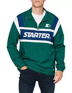 Kurtki męskie - STARTER BLACK LABEL Męska kurtka Starter Half Zip Retro Jacket, Retro Green/Blue Night/White, S - miniaturka - grafika 1