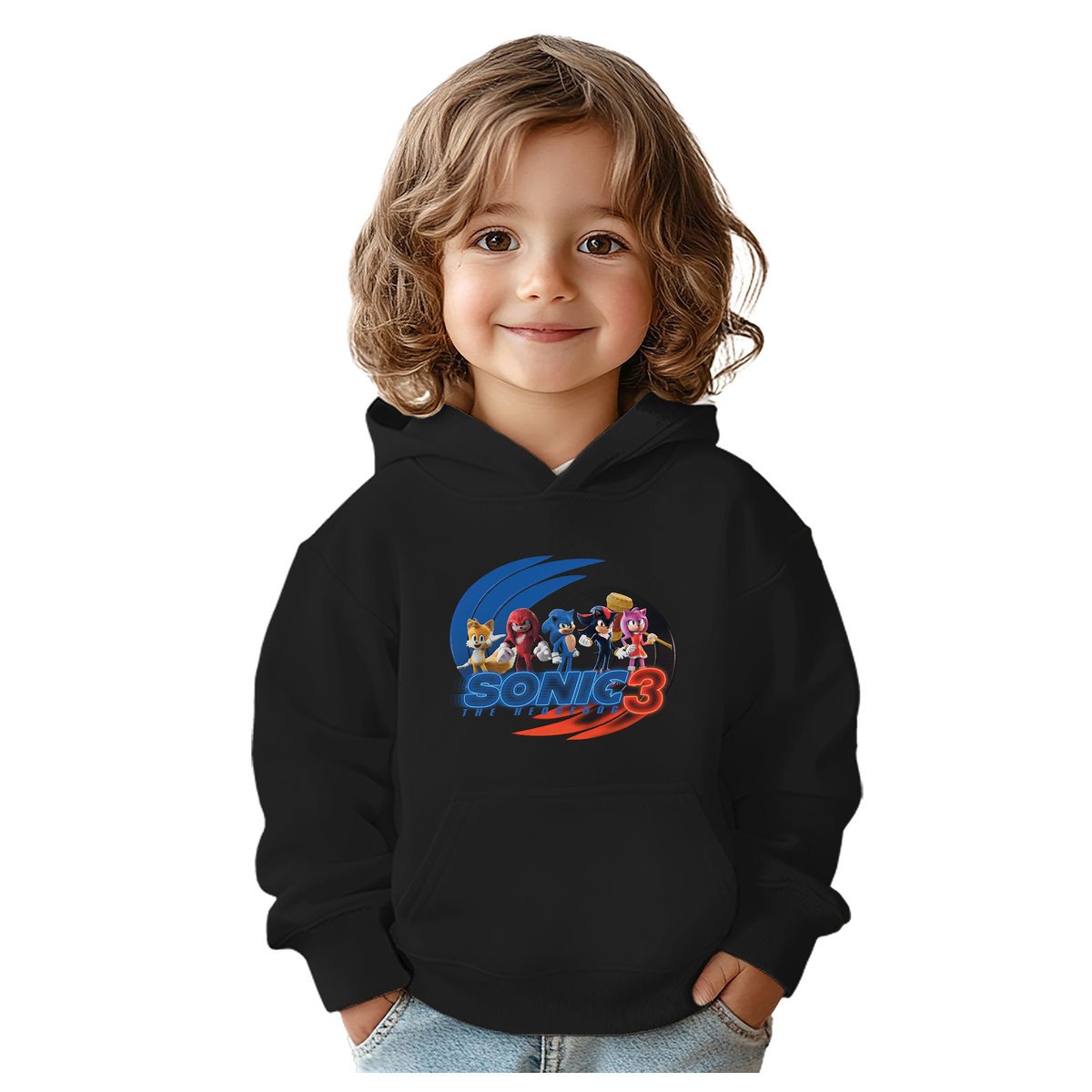BLUZA DZIECIĘCA SONIC 3 134-140 Z KAPTUREM BAWEŁNIANA JAKOŚĆ