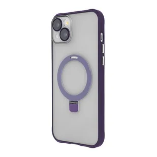 Etui TECTO SHIELD Ring Secure Mag do Apple iPhone 13 Przezroczysto-fioletowy - Etui i futerały do telefonów - miniaturka - grafika 1