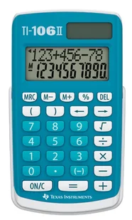 Texas Instruments TI 106-II kalkulator Kieszeń Podstawowy kalkulator Niebieski, Biały - Kalkulatory - miniaturka - grafika 1