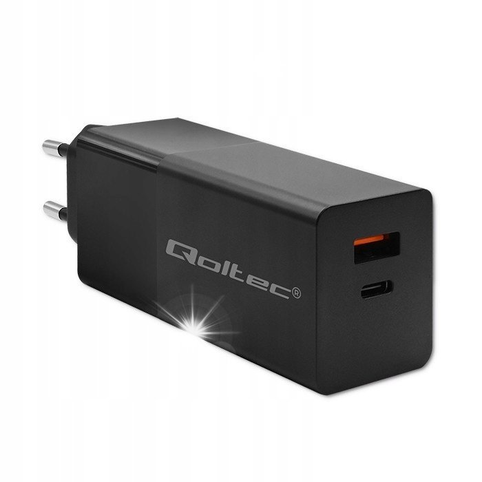 Ładowarka zasilacz do laptopa GaN 1xUSB-C 1xUSB 100W 5-20V 1.5-3.35A PD