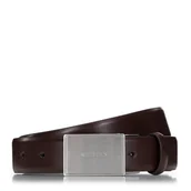 Paski - Męski pasek skórzany z pełną klamrą prosty - miniaturka - grafika 1