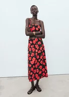 Spódnice - MANGO - Rozkloszowana spódnica z kwiatowym nadrukiem czarny - 38 - Kobieta - miniaturka - grafika 1