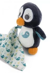 NICI 48040 Zabawka przytulanka z pieluchą muślinową Pingwin 13cm. - Maskotki i pluszaki - miniaturka - grafika 2