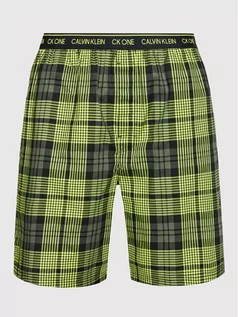 Piżamy męskie - Szorty piżamowe 000NM1868E Zielony Regular Fit - Calvin Klein Underwear - grafika 1
