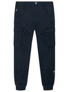 Spodnie i spodenki dla chłopców - Name it Spodnie materiałowe Bamgo 13151735 Granatowy Regular Fit Granatowy - miniaturka - grafika 1
