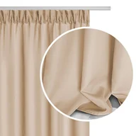 Zasłony - ZASŁONA GOTOWA NA TAŚMIE ŻABKI BEŻOWA KREMOWA DEKORACYJNA ZWIEWNA 140X175 CM VIVA - miniaturka - grafika 1