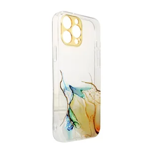 Marble Case etui do iPhone 12 Pro żelowy pokrowiec marmur pomarańczowy - Etui i futerały do telefonów - miniaturka - grafika 2