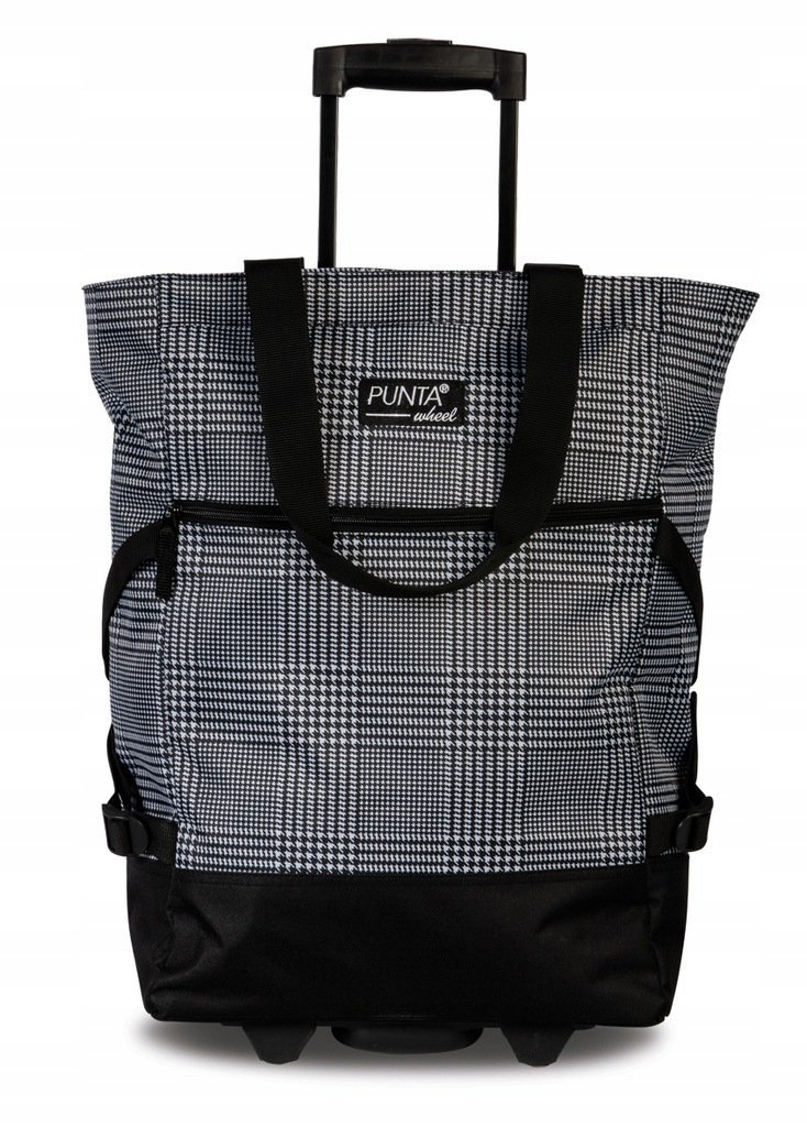 Wózek Na Zakupy Szary W Kratkę 36 Litrów / Punta