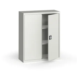 KOVONA Szafa metalowa, 1150 x 950 x 400 mm, 2 półki, szara/szara C39330.2.09.24B2B - Szafy biurowe - miniaturka - grafika 1