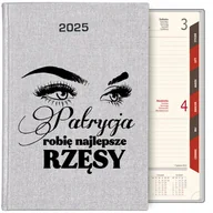 Notesy i bloczki - KALENDARZ TERMINARZ SREBRNY B5 2025 PREZENT DLA STYLISTKI RZĘS IMIĘ WZORY - miniaturka - grafika 1
